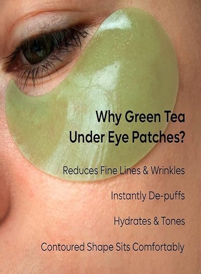 GOPAL IMPORTS Green Tea Hydrogel Under Eye Patches for Dark Circle, Fine Lines & Wrinkles Reduction | Cooling Under Eye Patch Mask for Instant De-Puffing - Image 4
