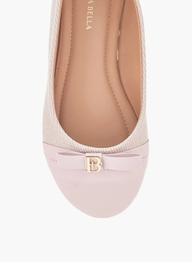 Flora Bella By Shoexpress Girls Metal Accent Slip-On Ballerina Shoes