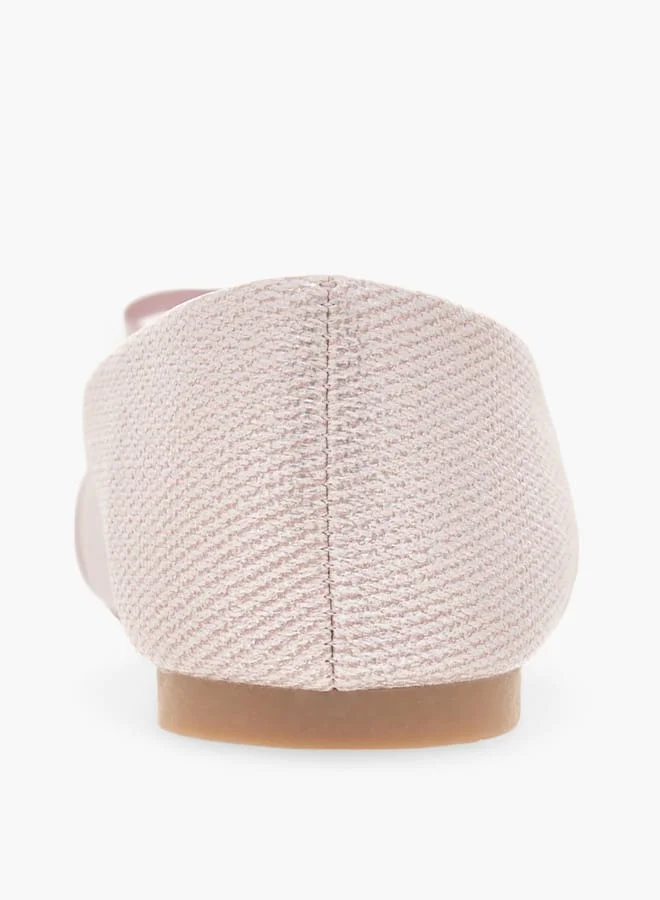 Flora Bella By Shoexpress Girls Metal Accent Slip-On Ballerina Shoes