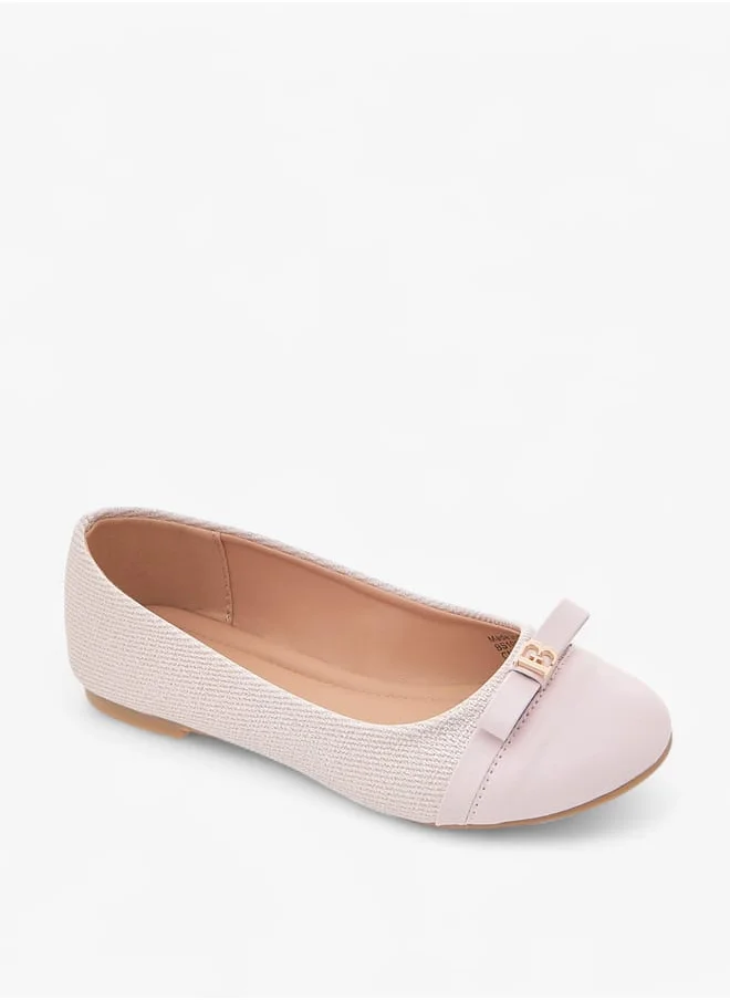 فلورا بيلا من شو إكسبرس Girls Metal Accent Slip-On Ballerina Shoes