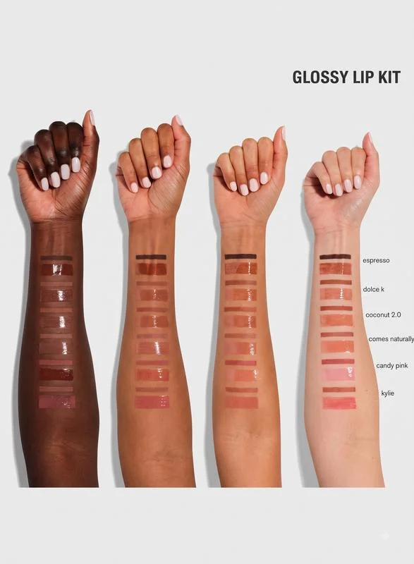 Kylie Cosmetics  glossy lip kit & skin tint blurring elixir duo, 15% savings for Women | Best Price UAE