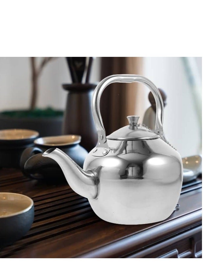 BASURRAH Arabic Teapot Silver Steel Brad 1.2L / 1.5L / 2L - Image 5