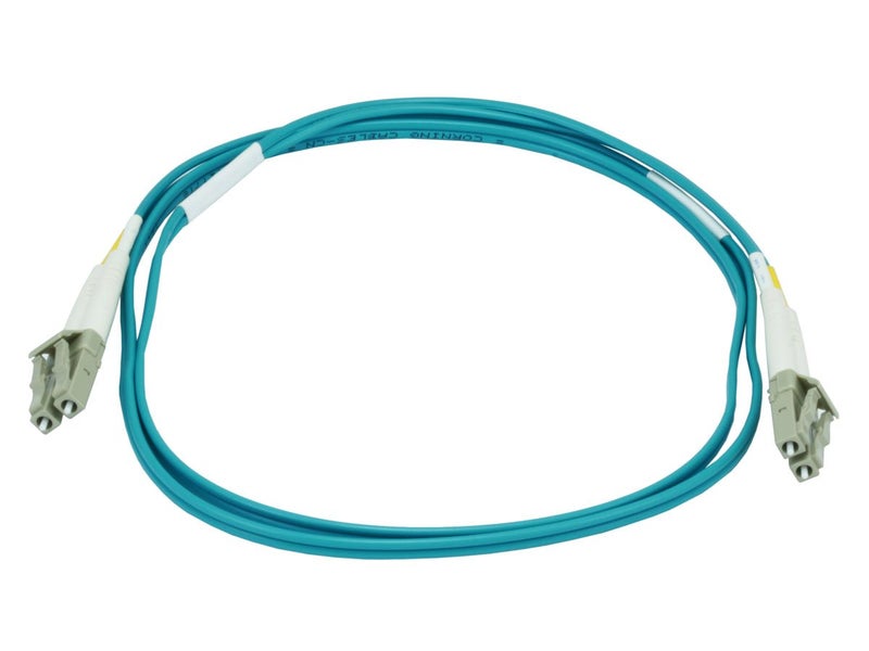 Monoprice 10Gb Fiber Optic Cable, LC/LC, Multi Mode, Duplex - 50 Meter (50/125 Type) - Aqua - Image 2