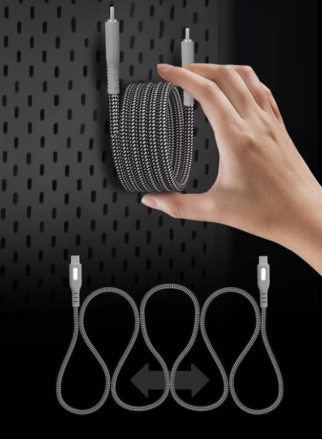 CATANES USB-C to USB-C Magnetic Charging Cable (1M) - PD Fast Charge, Detachable & Tangle-Free Design - Dark Grey - Image 5