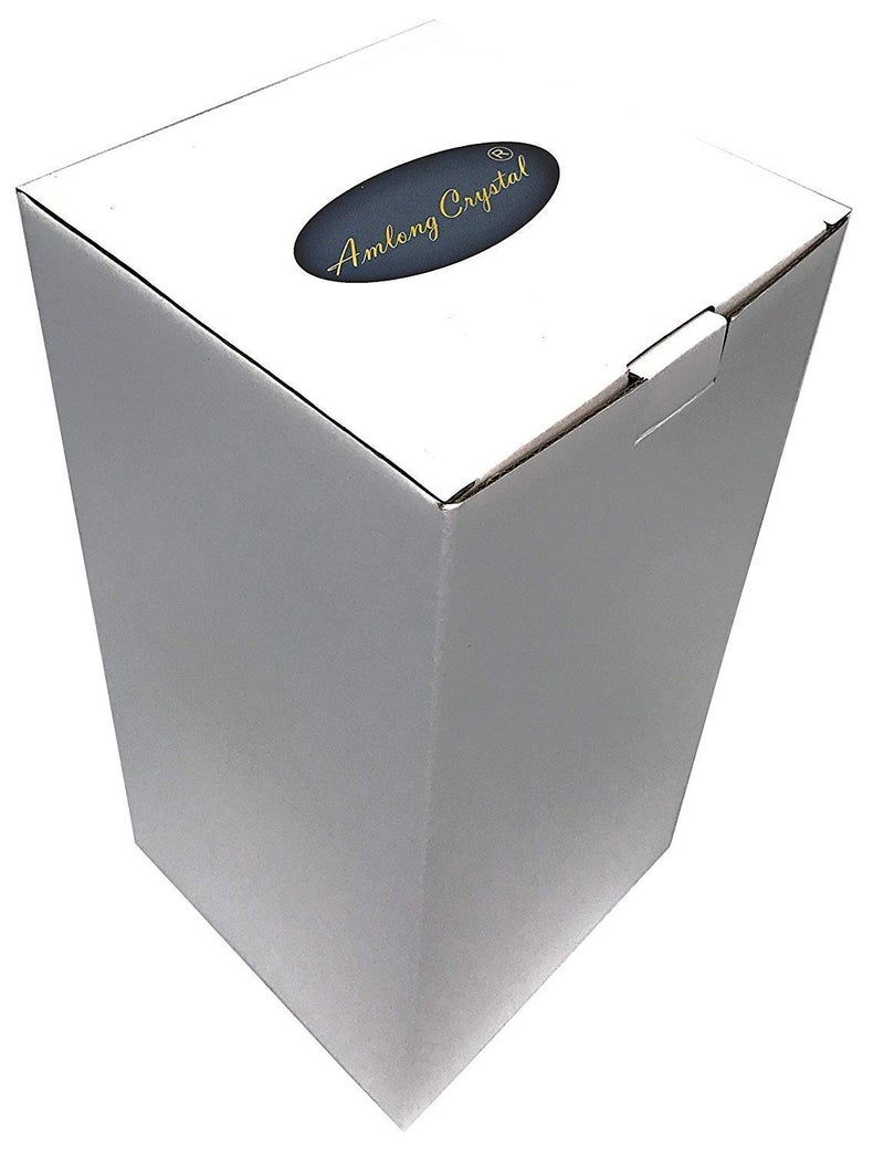 Amlong Crystal Large Size Clear Floral Vase 12 inches High (6 inch Top and 3 inch Bottom) - Image 4