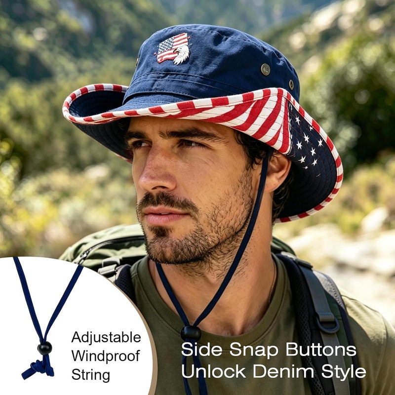Phaiy Bucket Hat Wide Brim UV Protection Sun Hat Boonie Hats Fishing Hiking Safari Outdoor Hats for Men and Women - Image 4