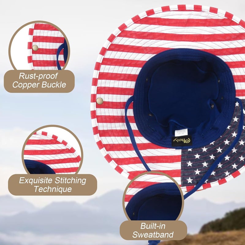 Phaiy Bucket Hat Wide Brim UV Protection Sun Hat Boonie Hats Fishing Hiking Safari Outdoor Hats for Men and Women - Image 3