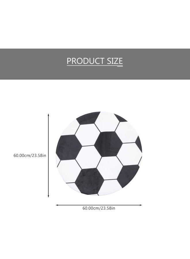 World Cup Play Mat,Round Soccer Rug Football Mat,Circular Area Rugs for Boys Bedroom,Kids Playroom Gamer Decor Soft Sport Themed Floor Carpet Bedside Entrance Matting - Image 2