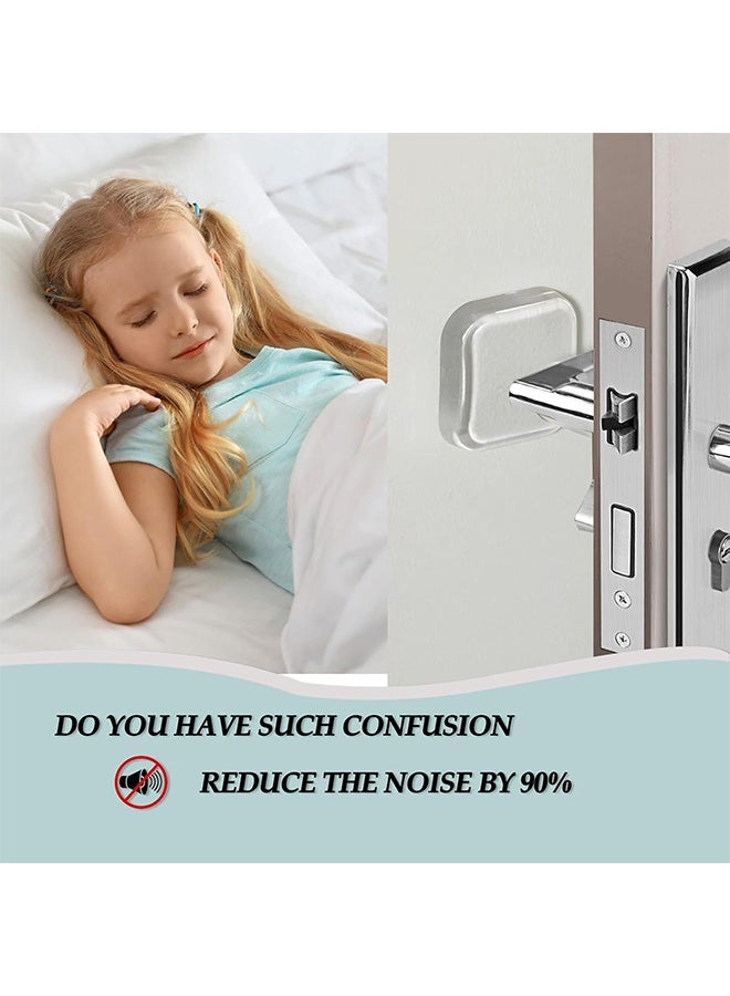 YJ 12 Pack Door Handle Wall Protector, Clear Wall Bumper Protector Reusable, Self Adhesive Door Knob Wall Shield to Prevent Noise and Wall Damage (Clear) - Image 2