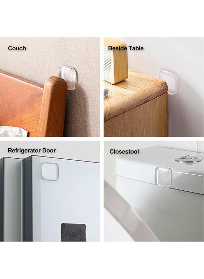 YJ 12 Pack Door Handle Wall Protector, Clear Wall Bumper Protector Reusable, Self Adhesive Door Knob Wall Shield to Prevent Noise and Wall Damage (Clear) - Image 5