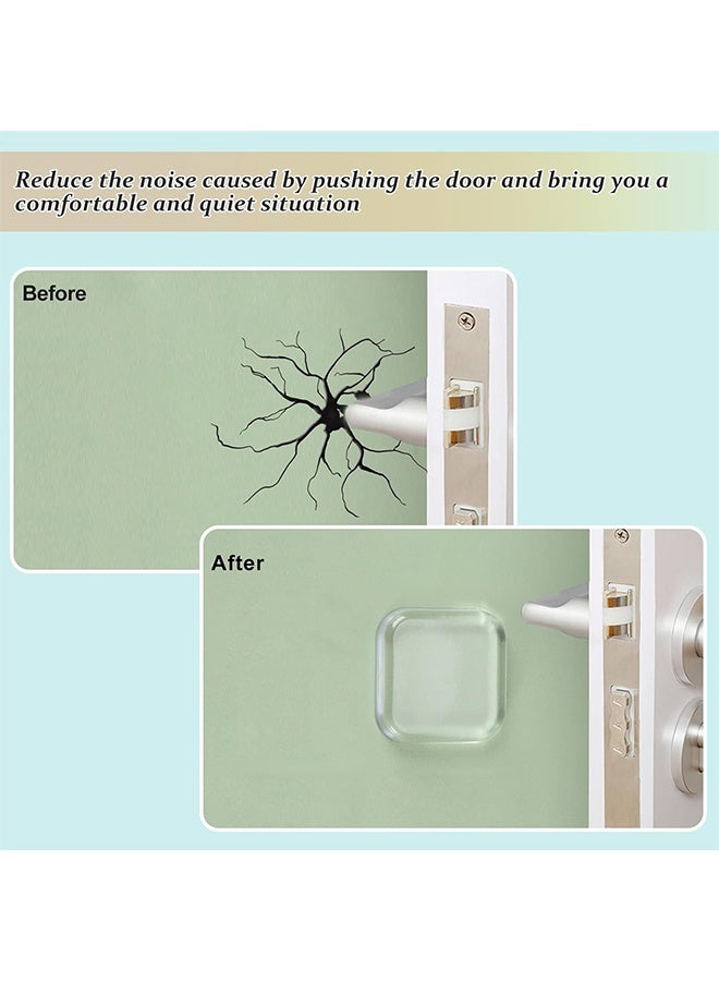 YJ 12 Pack Door Handle Wall Protector, Clear Wall Bumper Protector Reusable, Self Adhesive Door Knob Wall Shield to Prevent Noise and Wall Damage (Clear) - Image 4