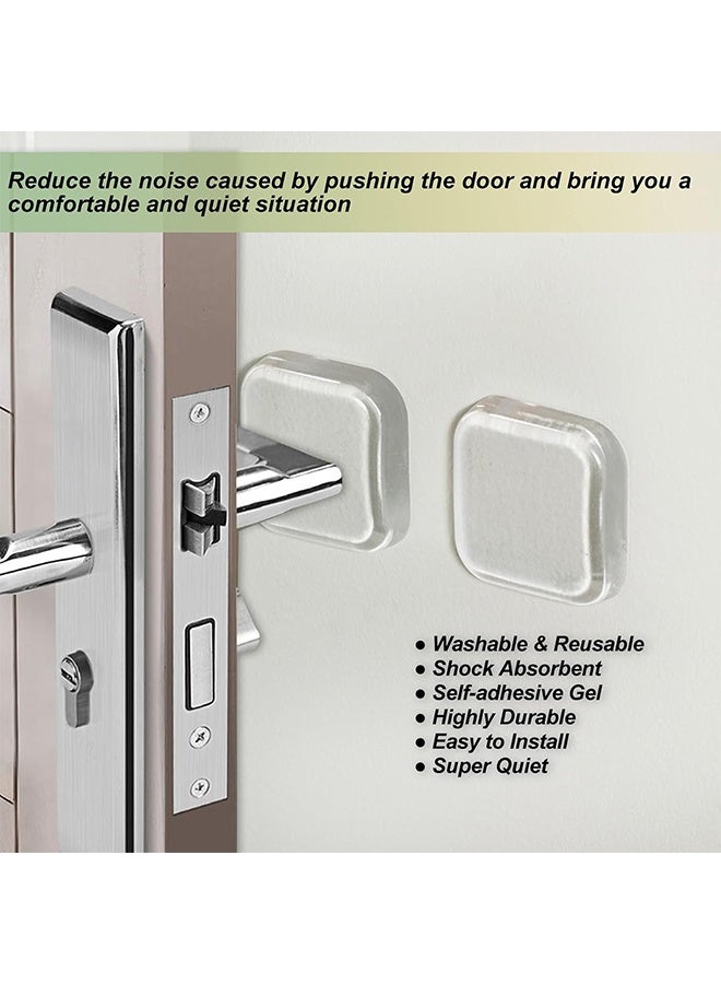 YJ 12 Pack Door Handle Wall Protector, Clear Wall Bumper Protector Reusable, Self Adhesive Door Knob Wall Shield to Prevent Noise and Wall Damage (Clear) - Image 3