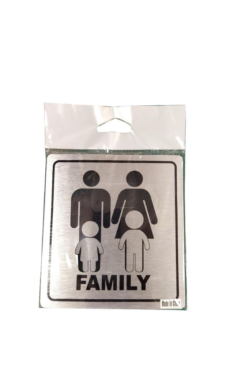 Self Adhesive Sign "Family "English Assorted Color