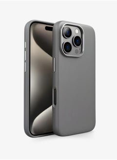 Generic Protection cover for iPhone 16 Pro, with a classic design, with buttons and a metal frame- Gray  - Image 1