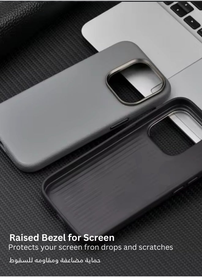 Generic - Protection cover for iPhone 16 Pro, with a classic design, with buttons and a metal frame- Gray - Image 1