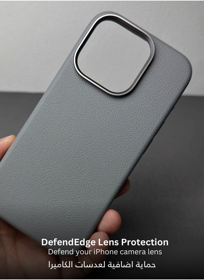 Generic - Protection cover for iPhone 16 Pro, with a classic design, with buttons and a metal frame- Gray - Image 1