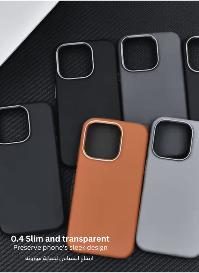 Generic - Protection cover for iPhone 16 Pro, with a classic design, with buttons and a metal frame- Gray - Image 1