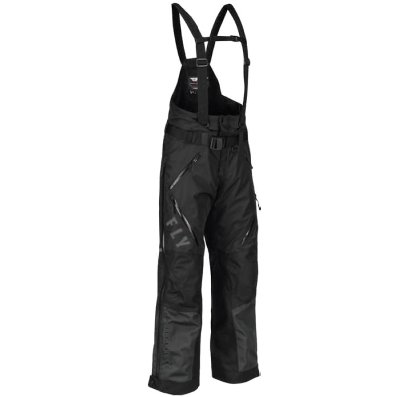 Fly Racing Women's Carbon Snow Bib (Black/Grey, Medium)