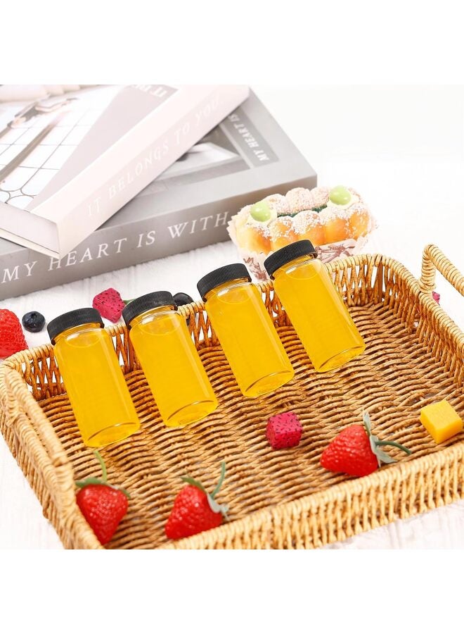 2oz Clear Glass Bottle with Lids, 60ml Small Glass Jar, Leakproof Mini Travel Bottles, Decorative Bottles Set for Juice, Wellness, Spices, 8 Pack - Image 4