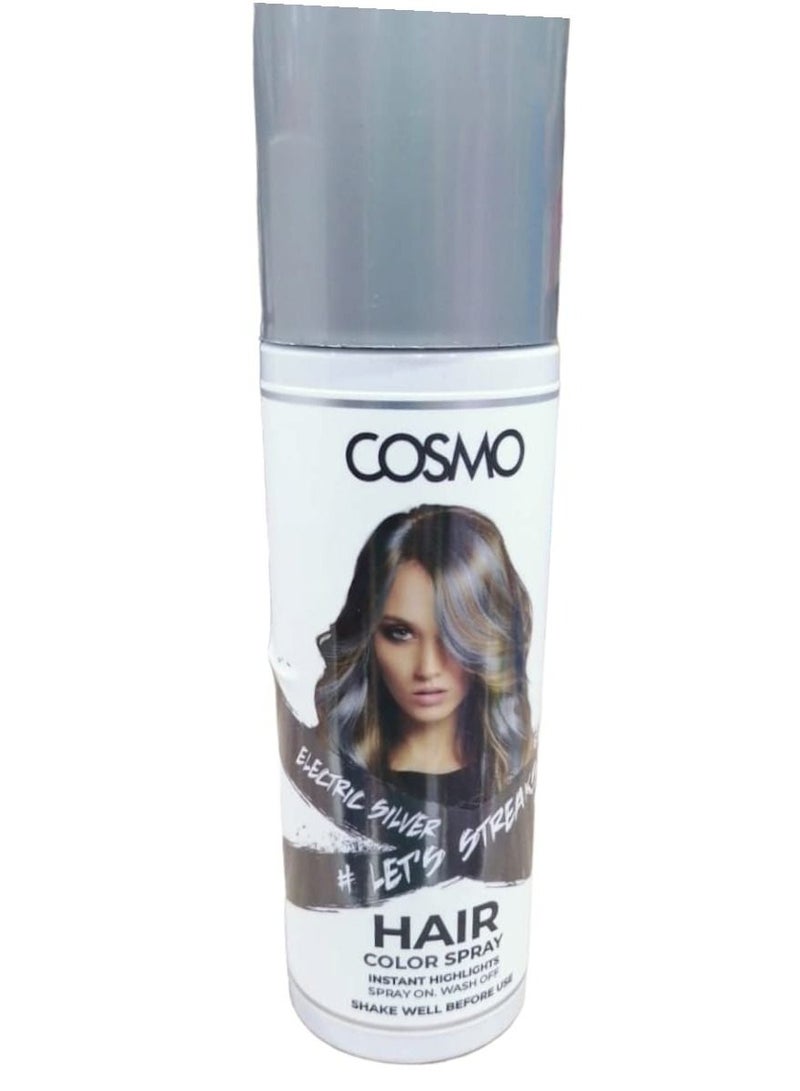 كوزمو بخاخ ملون للشعر من كوزمو مؤقت فضي 100 مل