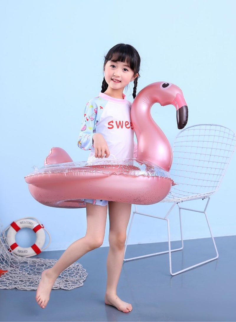 TOMSHOO Inflatable Flamingo Pool Float with Fast Valves Summer Beach Swimming Pool Floatie Lounge Floating Raft Party Decorations Toys for Kids - Image 3