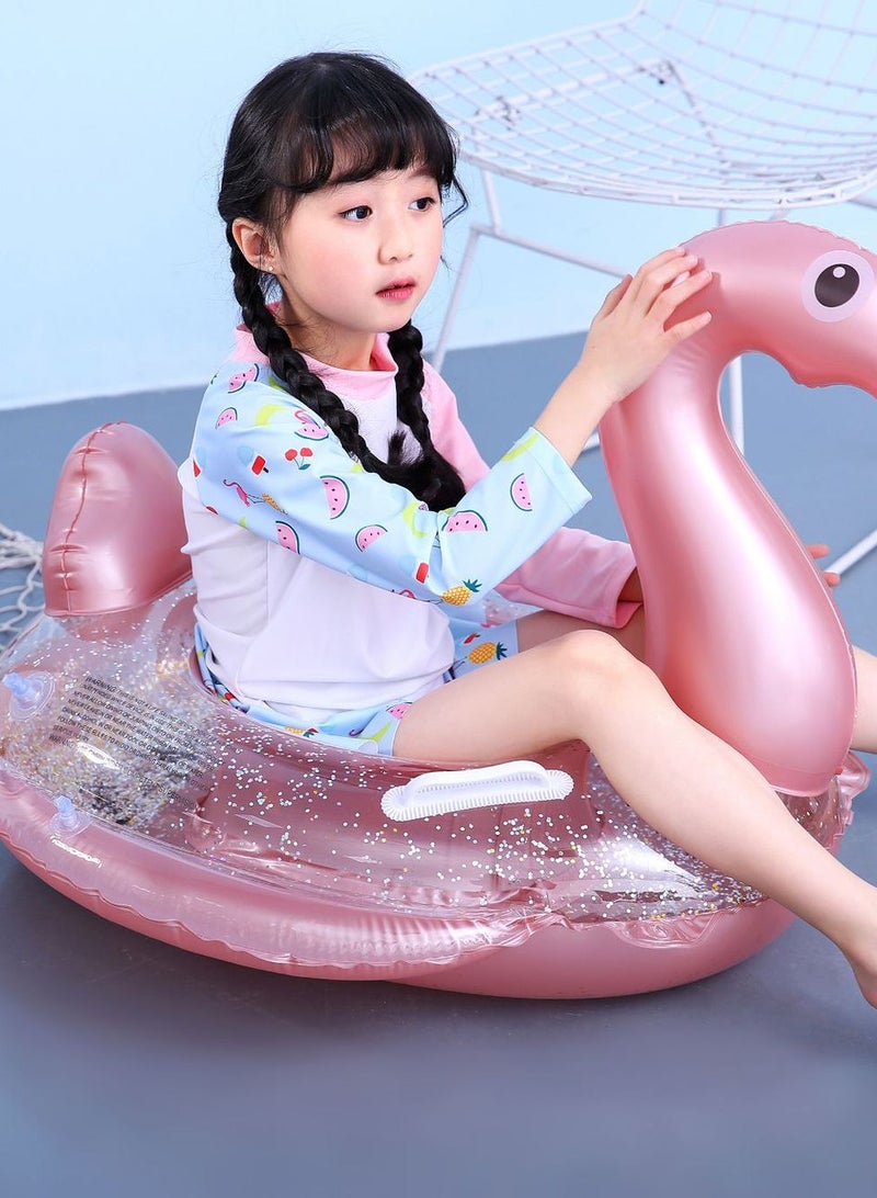 TOMSHOO Inflatable Flamingo Pool Float with Fast Valves Summer Beach Swimming Pool Floatie Lounge Floating Raft Party Decorations Toys for Kids - Image 4