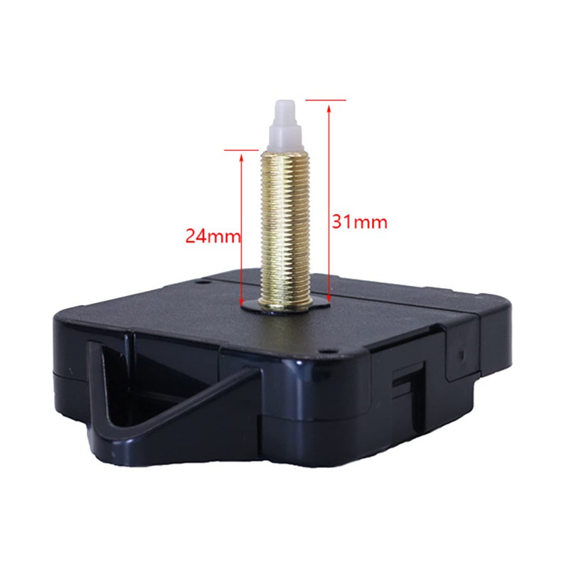 9403 Black Long Shaft Silent Clock Movement Mechanism with Hands Kit Replacement Parts - Image 3