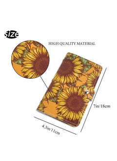 Excefore Credit Card Holder, Business Card Organizer Credit Cards Protector with 96 Card Slots RFID Blocking Business Cards Holder for Managing Your Different Cards to Prevent Loss or Damage (Sunflower)  - Image 3