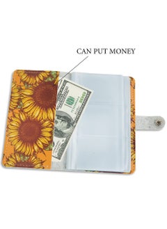 Excefore Credit Card Holder, Business Card Organizer Credit Cards Protector with 96 Card Slots RFID Blocking Business Cards Holder for Managing Your Different Cards to Prevent Loss or Damage (Sunflower)  - Image 4