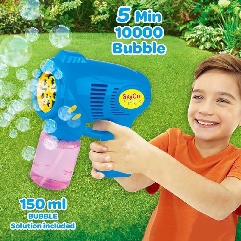 سكاي كو Skyco Bubble Gun 2pcs بنادق فقاعة للأطفال الوردي والأزرق الفقاعة الفقاعية الفقاعة الفقاعة لصالح الحفلة في الهواء الطلق في الهواء الطلق أعياد الميلاد - Image 5