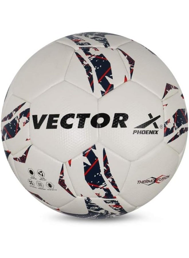 Vector X Phoenix Football – Durable Training & Match Soccer Ball, High Grip, Size 5, White-Green, Indoor & Outdoor Performance - Image 1