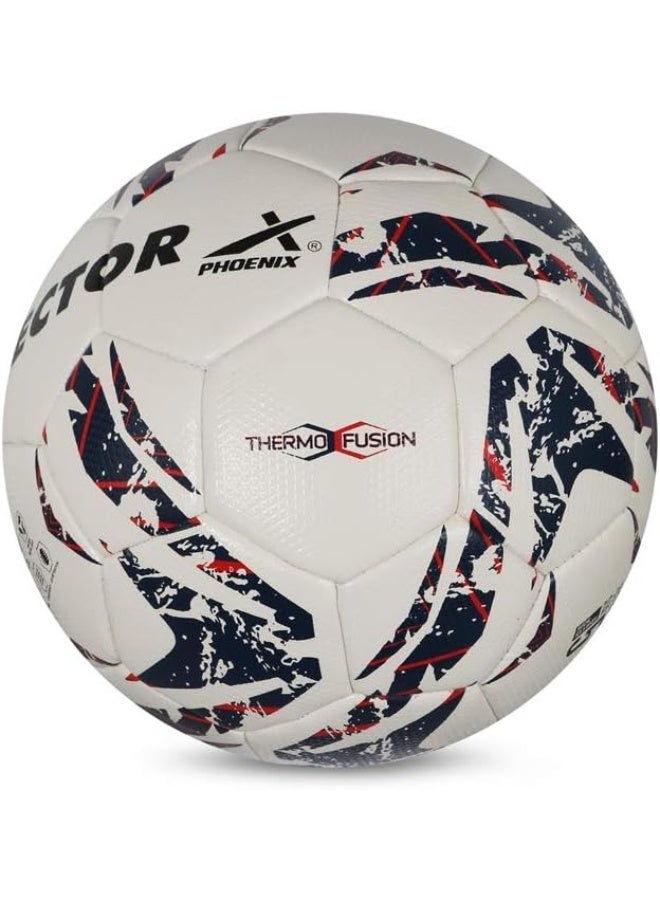 Vector X Phoenix Football – Durable Training & Match Soccer Ball, High Grip, Size 5, White-Green, Indoor & Outdoor Performance - Image 2
