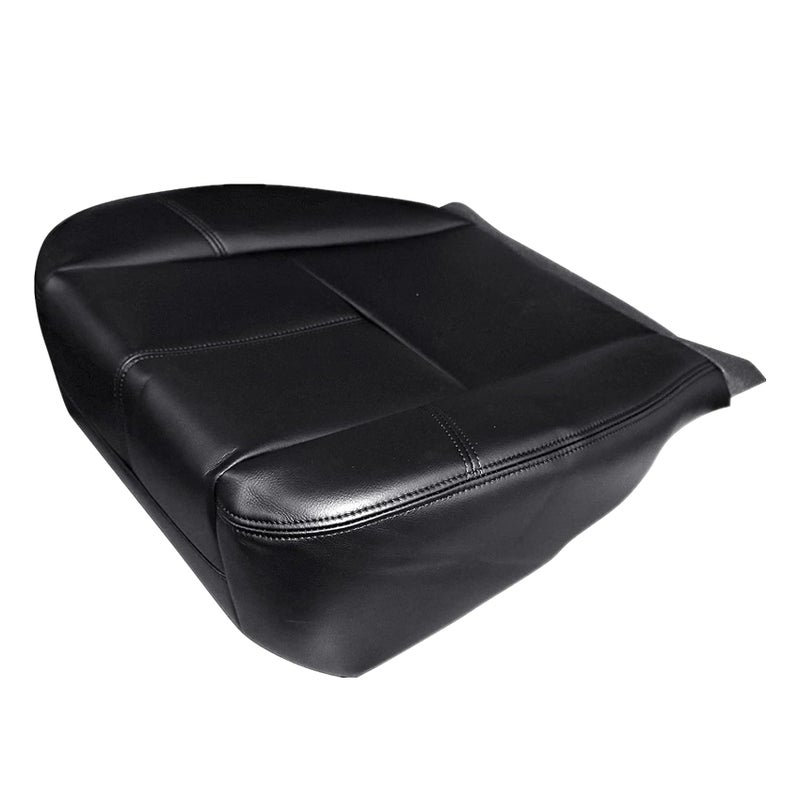 Priprilod Driver or Passenger Side Bottom Replacement Microfiber Leather Seat Cover Black Compatible with Chevy Avalanche Silverado Suburban Tahoe GMC Sierra Yukon 2007 2008 2009 2010 2012 2013 2014 - Image 1