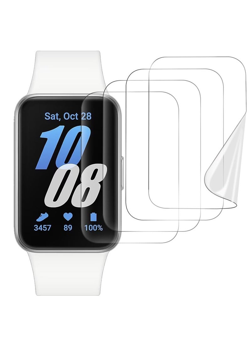 Peachjoy 4 Pack Screen Protector Compatible for Samsung Galaxy Fit 3 Watch Case, Galaxy Fit 3 Flexible Full Coverage Clear TPU Film (Clear)  - Image 1