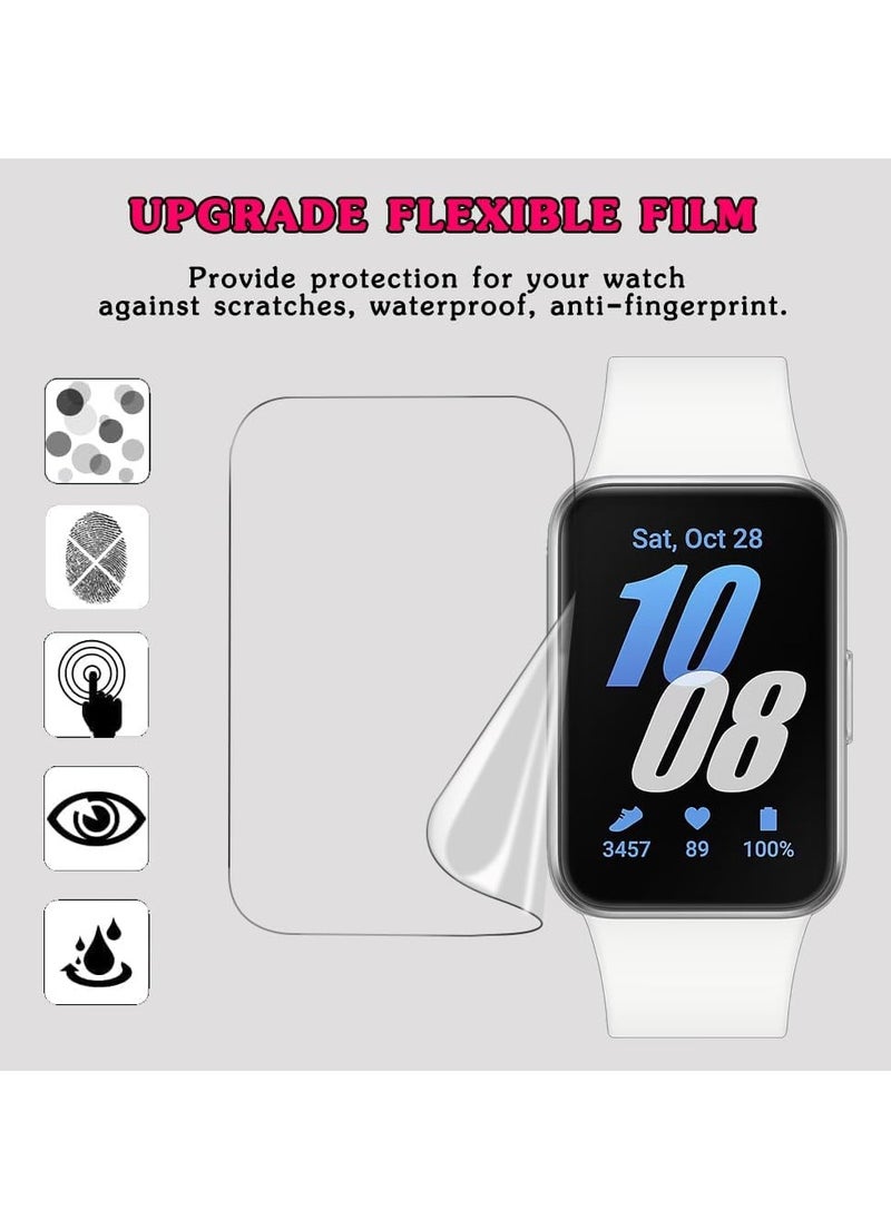 Peachjoy 4 Pack Screen Protector Compatible for Samsung Galaxy Fit 3 Watch Case, Galaxy Fit 3 Flexible Full Coverage Clear TPU Film (Clear)  - Image 3