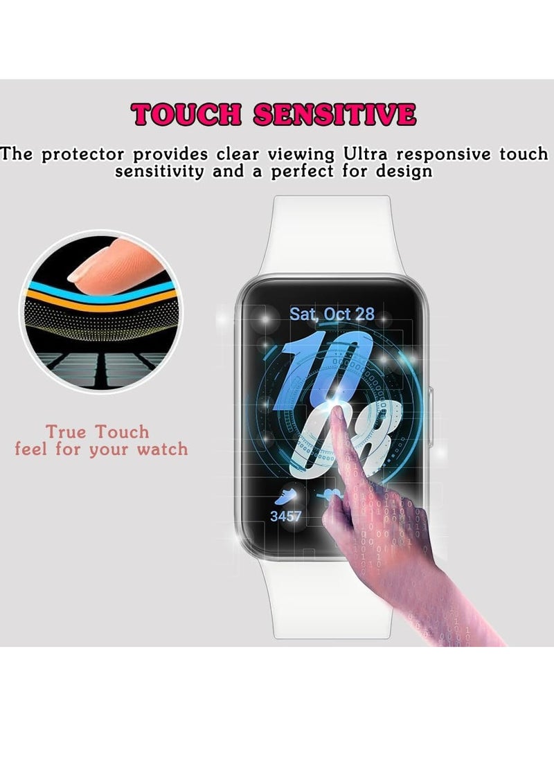 Peachjoy 4 Pack Screen Protector Compatible for Samsung Galaxy Fit 3 Watch Case, Galaxy Fit 3 Flexible Full Coverage Clear TPU Film (Clear)  - Image 5