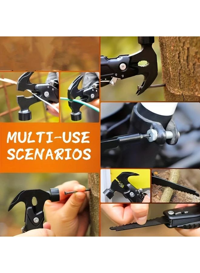 12 In 1 Multi Purpose Hammer Tool Black With Pliers Screwdriver For Home Car DIY - Image 2