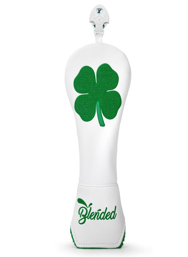 BAIRBRE Golf Club Covers Embroidery Green Lucky Clover Fariway Wood Headcover 3 Wood Head Cover Leather Golf Headcover for Most Brand (for Fariway Wood) - Image 1