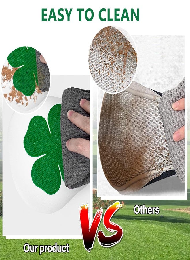BAIRBRE Golf Club Covers Embroidery Green Lucky Clover Fariway Wood Headcover 3 Wood Head Cover Leather Golf Headcover for Most Brand (for Fariway Wood) - Image 3