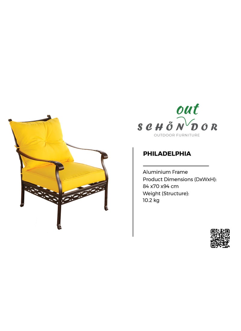 Schondor Furniture - Philadelphia Sofa Set | 5 Seaters | Outdoor Furniture | Made in Aluminum Cast | Perfect for Any Outdoor Space | Backyard | Patio | Garden | Balcony - Image 1