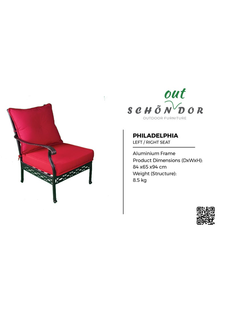 Schondor Furniture - Philadelphia Sofa Set | 5 Seaters | Outdoor Furniture | Made in Aluminum Cast | Perfect for Any Outdoor Space | Backyard | Patio | Garden | Balcony - Image 1
