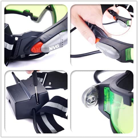 Uten Night vision Goggles for Kids, Adjustable Elastic Band Glasses with LED Light Beams, Spy Gear with Flip-Out Lights Green Lens, Spy Role Play, Birthday Gifts and Christmas Gifts for Kids. - Image 5