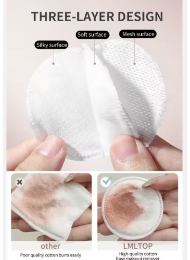 High Quality Soft Cotton Makeup Remover for Daily Skin Care with 80 Pieces Non Woven Gauze Cotton for Gentle and Effective Facial Cleansing - Image 2