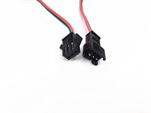 HUALAND 2 pcs/pack 3M 9.84ft 3 Pin JST SM Male Female Plug LED Connector Cable For WS2812B WS2811 SK6812 Symphony LED lights with connectors，SM 3 pin without soldering light controller wire - Image 3