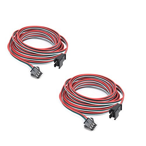 HUALAND 2 pcs/pack 3M 9.84ft 3 Pin JST SM Male Female Plug LED Connector Cable For WS2812B WS2811 SK6812 Symphony LED lights with connectors，SM 3 pin without soldering light controller wire - Image 1