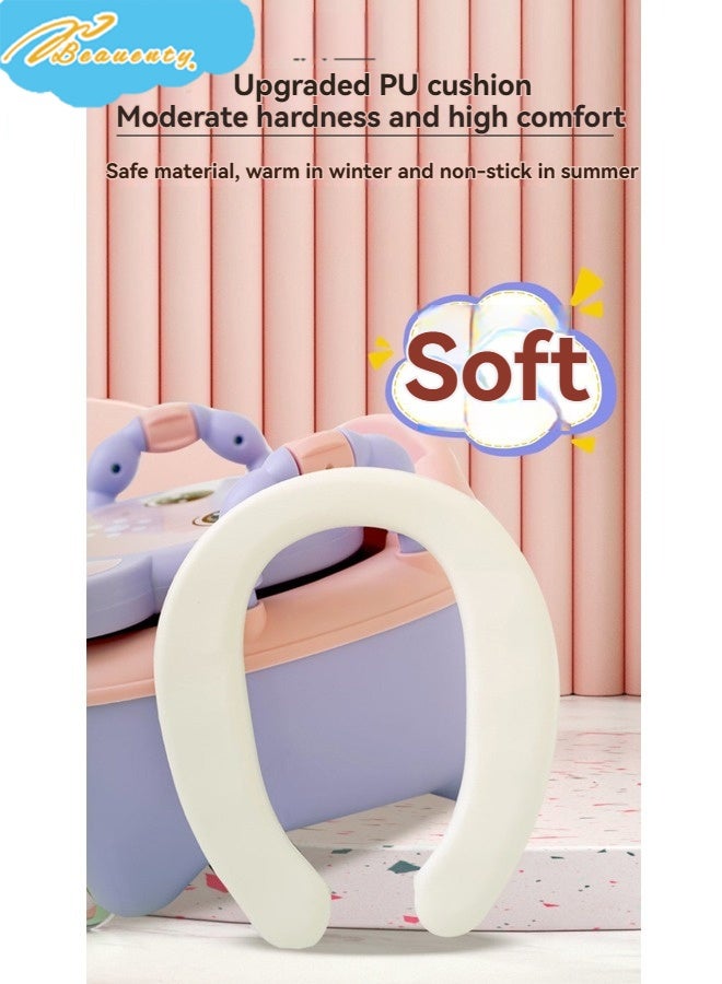 Beauenty Kid Size Potty, Realistic Potty Training Toilet with Lid for Kids, Toddler Potty Chair with Soft Seat, Easy to Empty and Clean with 100pcs Bag - Image 3