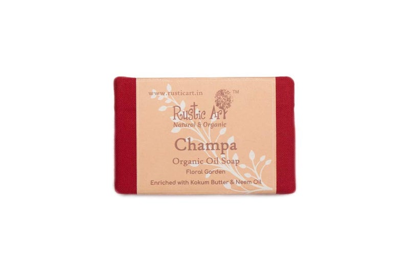 Rustic Art Organic Champa Soap  Sandalwood  For All Skin Types  Coldprocessed  Reduces Blemishes  For Women  Men  100g Pack of 2 - Image 4