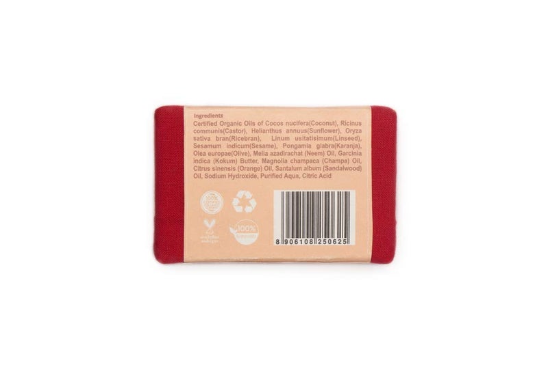 Rustic Art Organic Champa Soap  Sandalwood  For All Skin Types  Coldprocessed  Reduces Blemishes  For Women  Men  100g Pack of 2 - Image 5