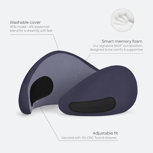 OSTRICH PILLOW Ostrichpillow Go Neck Pillow, Travel Pillows for Airplanes, Premium Memory Foam Travel Pillow, 360º Ergonomic Design, Asymmetrical Sides, Travel Bag Included, Washable Modal Cover - Image 4