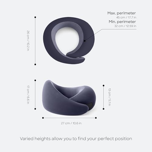 OSTRICH PILLOW Ostrichpillow Go Neck Pillow, Travel Pillows for Airplanes, Premium Memory Foam Travel Pillow, 360º Ergonomic Design, Asymmetrical Sides, Travel Bag Included, Washable Modal Cover - Image 5